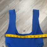 ZARA  Ribbed Mini Dress Cutout Party Club Blue Medium Photo 5