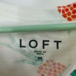 Loft  size medium pullover sweater sweatshirt‎ white all over pineapple print Photo 2