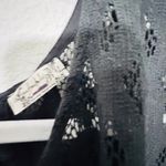 Free People NEW Black Lace Flare Sleeve Bodysuit Better With Time Medium Goth Photo 5