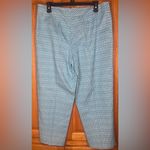 Talbots Heritage Stretch Crop Ankle Pants in Geo Floral Turquoise White Size 12 Photo 5