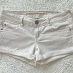 American Eagle  Outfitters White Low Rise Shortie Jean Shorts Photo 4