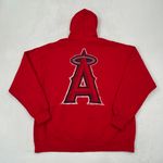 Majestic Vintage Los Angeles LA Angels MLB Full Zip Up Hoodie Sweatshirt Adult l Photo 1