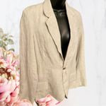 Nili Lotan Vintage Blazer Linen Tan Beige Sz 8 Photo 2