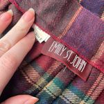 VTG Emily St. John Red Blue Green Plaid Pleated A Line Skirt Size8 MissingButton Size 8 Photo 5
