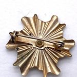 Vintage enamel starburst brooch pin Red Photo 1