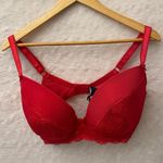 NEW Fig Leaves Juliette Lace Plunge Bra sz 38FF Red Underwire Bra Photo 1