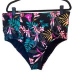 Old Navy  Bikini Bottoms High Waisted Tropical Floral Size XXL Photo 0