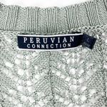 Peruvian Connection PERUVIAN CONNECTIONS Green Button Knit Long Sleeves Cardigan Size Large Photo 2