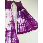 Just From Bali Purple Tie Dye Off Shoulder Bell Sleeve midi‎ Dress one size S ,M Photo 5