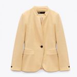 ZARA  Women’s Blazer with Inverted Lapel Collar 2 Photo 0