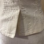 Beth Bowles White/ Ivory Floral Textured Button Blazer Size 8 White Photo 4