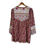 Jane + Delancy Red Floral Tassel V Photo 2