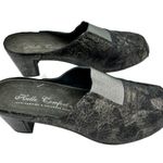 HELLE COMFORT WELLNESS PEWTER SNAKE PRINT SLIDE ON CLOGS SIZE 6.5 Photo 0