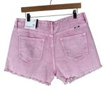 NWT KanCan Pink Denim Shorts Raw Hem Size XL Photo 1