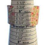 Acrylic Cuff Bracelet Pink Roses Flowers 1.5" wide 6.5" Floral Spring Summer Photo 3