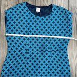 CAbi | Pacific Blue Diamond Print Peplum Style Foulard Top - Style No. 3274 Photo 7