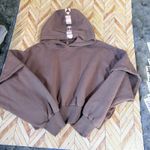 Free People  Movement Snow Flow Cropped Hoodie Sweatshirt Gray S Active Overszd Photo 2