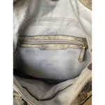 Aimee Kestenberg  Distressed Metallic Leather Satchel Crossbody Gold Gray Photo 4