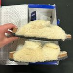 Birkenstock New Arizona Big Buckle Teddy Rivet Logo Eggshell Sandals Slippers Photo 2