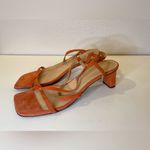 Frame  New Women’s Le Braxton Strappy Sandal‎ In Orange Sandals Size 9 Photo 1