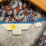 Boden Paisley Print Collared Pockets Long Sleeve Shirt Dress Women US 4 UK 8 Blue Photo 2