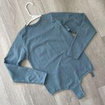 SKIMS Essential Bodysuit long sleeve crew womens Blue (size 2x 3x) fitted rare Photo 6