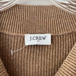 J.Crew  One Size Tan White Mock Neck Poncho Stripe Pullover Sweater Kimono Sleeve Photo 3
