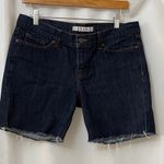 J Brand  Indigo Denim Frayed Shorts Photo 0