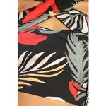 Lulus Tropical Vibes Black Tropical Print Backless Halter Crop Top NWT XS Photo 3
