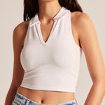Abercrombie & Fitch  White Halter Collar Crop top Size Medium  Photo 2