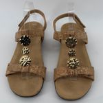 Vionic Farra Embellished Sandal Gold Cork Women 9.5 Adjustable Straps Comfort Photo 1