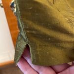 Anthropologie  Harlyn Dress Pants Cropped Silk Trouser Mustard Gold Metallic 10 Photo 14