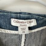 Coldwater Creek  Women’s Denim Embroidered Boho Jacket Hook Closure Size 8P Photo 4