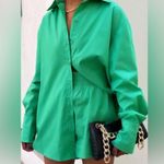 White Fox Boutique  Emerald Button-Up Blouse Photo 0