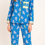 UGG  Blue Floral Seahorse Pajama Set Women's Size Small Photo 0