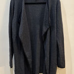 Vince Camuto Rich Black Cardigan Women's Size Medium Open Front Knit Duster Photo 0