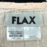 Flax  | M | 100% Linen Sleeveless 1/4 Button Split Hem Peach Maxi Tank Dress Photo 1