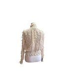 Anthropologie Moon River Ruffles Frill Sheer Lace Top Mock Neck Smocked Cuff Photo 1