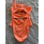 Aerie  Crinkle Cut Out One Shoulder One Piece Swimsuit
Orange Size Medium Photo 6