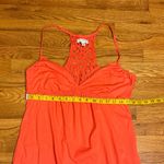 American Eagle Outfitters Women Large Coral Eyelet Ruffle Racerback V neck Dress Photo 2