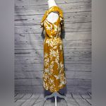 Old Navy  Mustard One Shoulder Dress with White Floral Pattern Photo 1