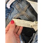 ZARA Art is Easy Cut Off Distressed Denim Shorts Blue Pink Size 4 Photo 5