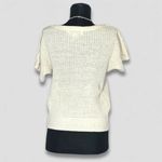 Vintage Y2K Chaus Chunky Knit Cream Blouse Short Sleeve Small Photo 1