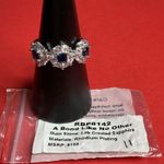Bomb Party RBP8142 “A Bond Like No Other” Sapphire on Rhodium Size 11 Ring NWT Blue Photo 3
