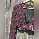 Nasty Gal  Collection Grow Business Velvet Floral Crop Top Photo 4