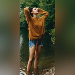 Anthropologie NWT Pilcro Oversized Chunky Devenne Pointelle Crewneck in Maize Photo 9