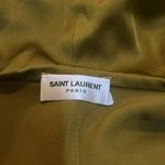 Saint Laurent  Satin Crepe Belted Hooded Jacket Vert Mousse Size FR 36 Photo 3