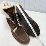 Baretraps  Brown Suede‎ Wedge Boots with Cream Accents Size 10M Photo 9