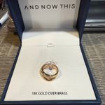 And Now This 18k Gold Over Brass Triple Stack Ring Sz 5 NWT Photo 7