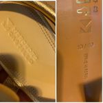 MERCEDES CASTILLO GOLD LEATHER STRAPPY SLING BACK SANDAL HEELS (40/10) Photo 9